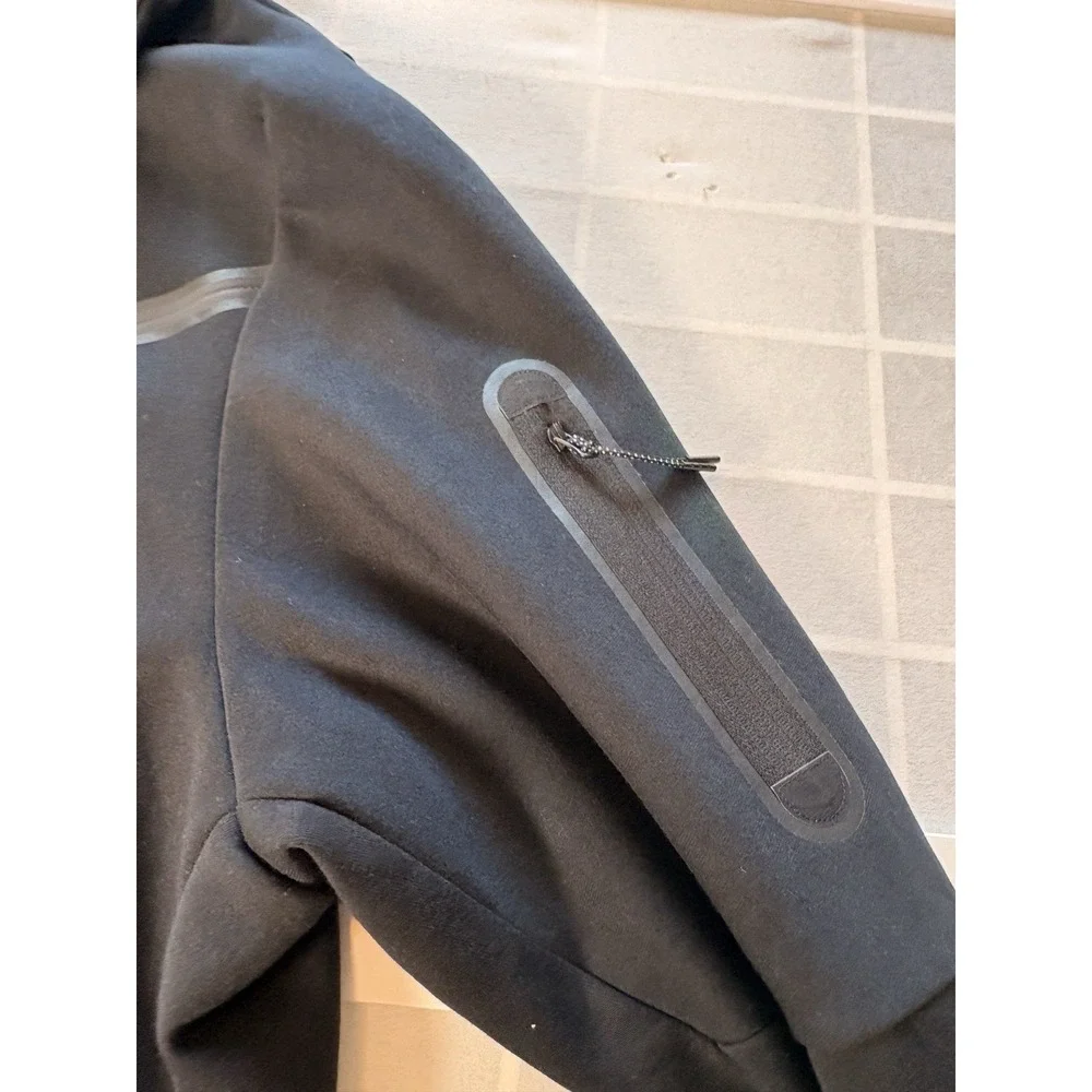 Nike Tech Fleece Full Zip Hoodie Jacket Black Mens 3XL Big Tall Sleeve Pocket⁠